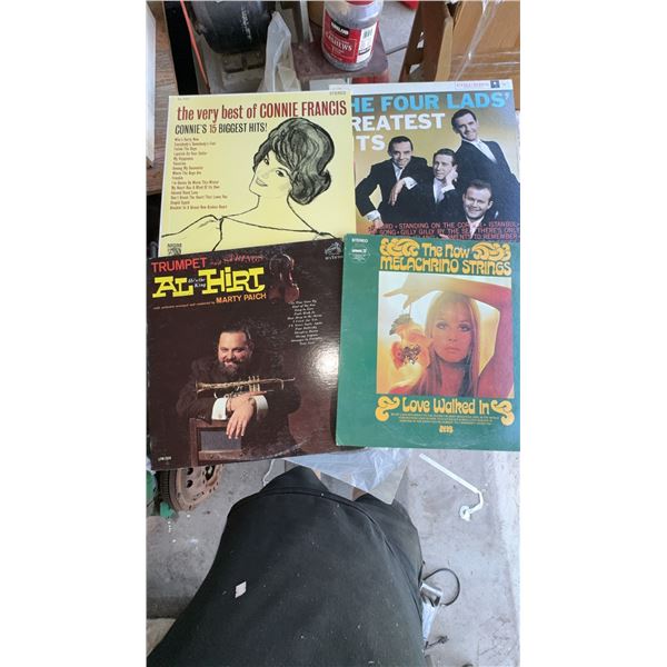 4 Vintage Vinyl LP Records: Connie Francis, Four Lads, Al Hirt, Melachrino Strings