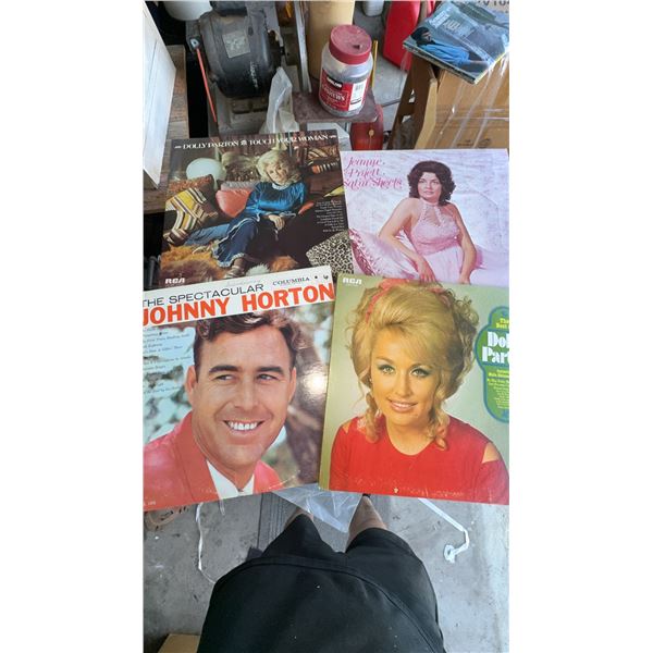 4 Country Vinyl LP Records - Parton, Horton, Others