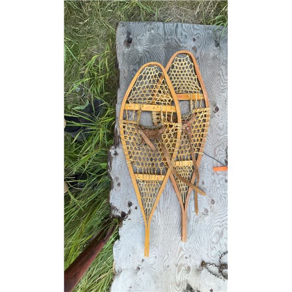 Traditional Wood And Rawhide Snowshoes