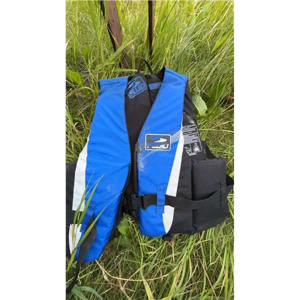 Fluid Adult Blue and Black Life Jacket