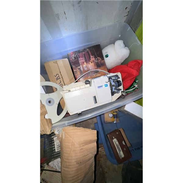 Lot: Reel-to-Reel Player, Books, CDs, Candle Holder, Plush Toy