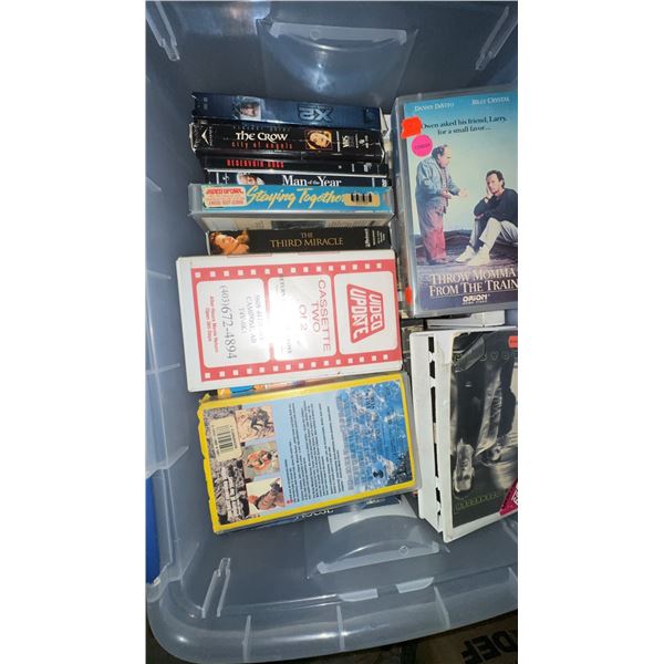 VHS Lot with Movies and TV Shows Including Rocky Series