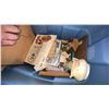 Image 7 : Bin of Assorted Collectibles, Books, Ceramics and Clock