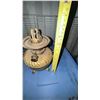 Image 4 : Brass Oil Lamp with Decorative Base, 24 cm Tall