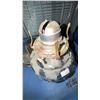 Image 2 : Clear Glass Oil Lamp With Metal Burner and Chimney Brackets