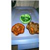Image 1 : 3 Art Glass Ashtrays—Murano and Viking