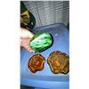 Image 2 : 3 Art Glass Ashtrays—Murano and Viking