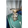 Image 3 : Electric Table Lamp with Brass and Frosted Glass