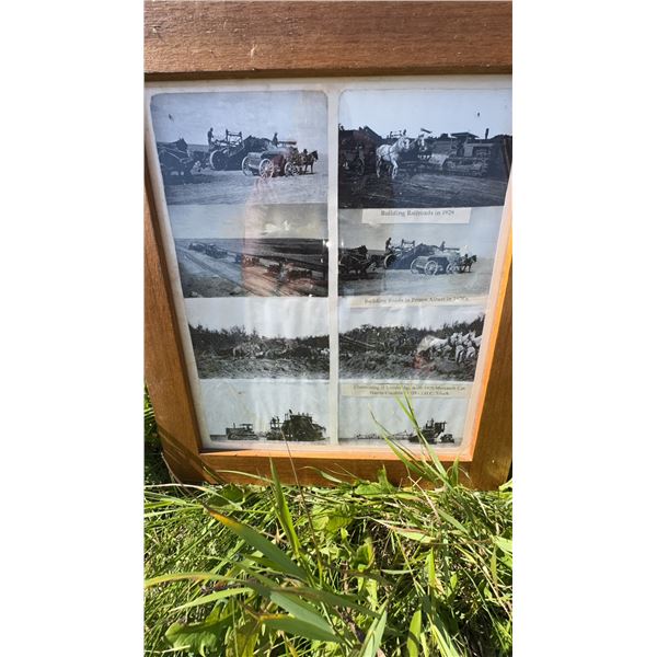 Framed Historical Photo Collage: Railroads and Roads, 1920s-1929