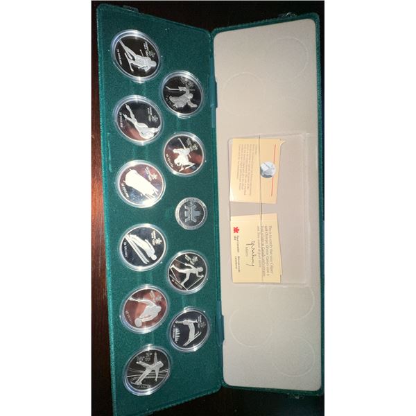 1988 Calgary Olympic Winter Games Silver $20 Coin Set (12 Coins, RCM)
