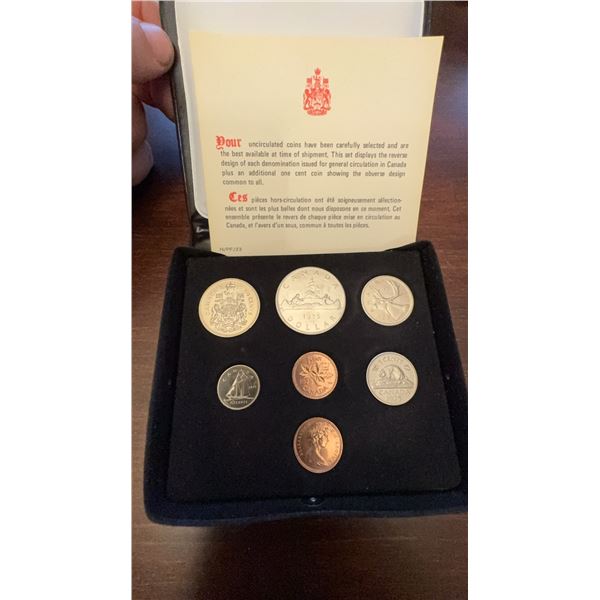 1973 Canadian Uncirculated Coin Set in Case