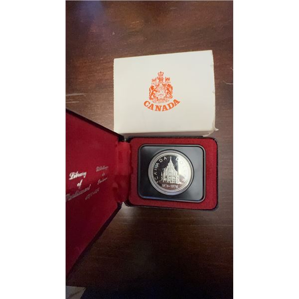 1976 Canada Proof Silver Dollar Parliament Bicentennial Coin
