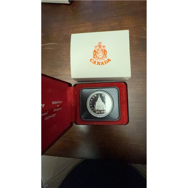 1976 Canada Library of Parliament Silver Dollar Proof Coin
