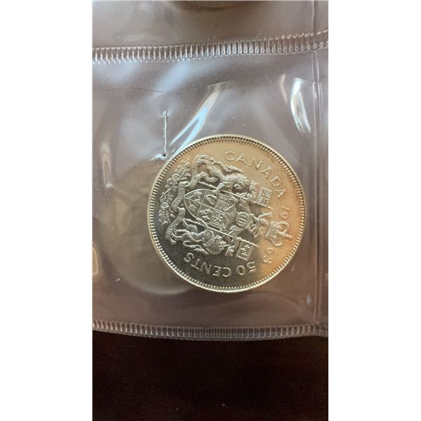 Canada 50 Cents Coin, 80% Silver, 11.66g, Elizabeth II