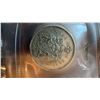 Image 1 : 1959 Canadian 50 Cents Coin, 80% Silver, British Arms Reverse