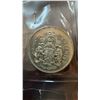 Image 1 : 1960 Canada 50 Cent Coin, 80% Silver, Coat of Arms Reverse