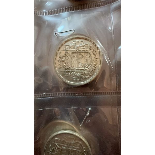 Canadian 50 Cents Queen Elizabeth II 80% Silver Coin, 11.66g