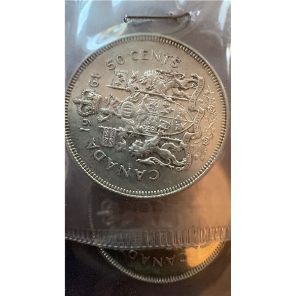1965 Canada 50 Cents Silver Coin Elizabeth II