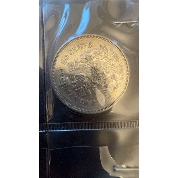 1960 Canada 50 Cents Coin 80% Silver 11.66g Elizabeth II