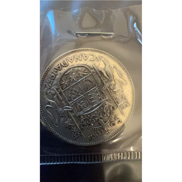 1932 Canadian 50 Cent Silver Coin, George V