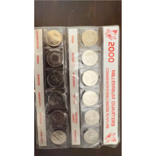 2000 Canadian Millennium Quarters Set in Original Packaging