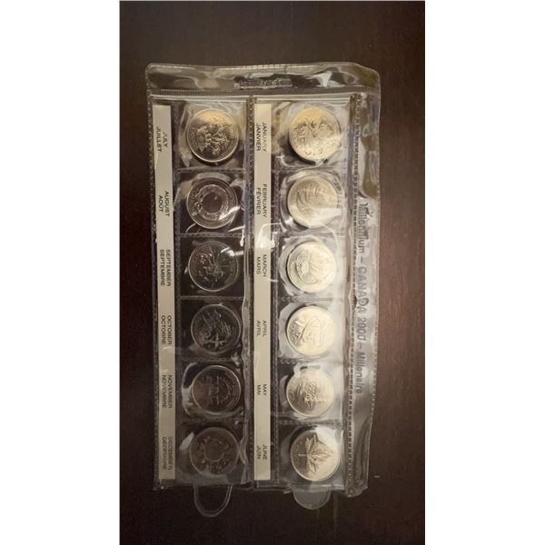 Royal Canadian Mint 2000 Millennium Quarter Set