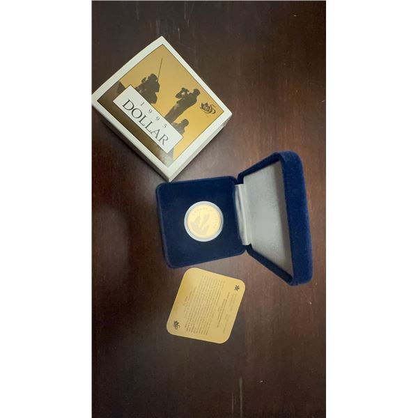 1995 Canadian Proof Dollar WWII Commemorative Coin in Case