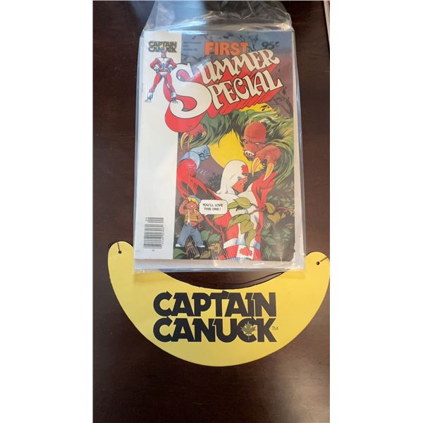 Captain Canuck First Summer Special Comic and Promo Visor