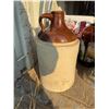 Image 1 : Stoneware Jug with Brown Glazed Top and Handle