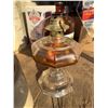 Image 1 : Clear Glass Oil Lamp with Brass Burner