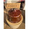 Image 2 : Stoneware Crock with Brown Glazed Lid and Metal Handle