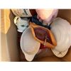 Image 4 : Kitchenware Lot With Old Underground Whiskey Jug and Fire-King Dish
