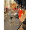 Image 1 : Clear Glass Miniature Oil Lamps with Metal Burners
