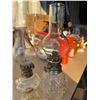 Image 2 : Clear Glass Miniature Oil Lamps with Metal Burners
