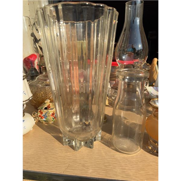 Decorative Glass Vases and Bottles, 5 Pieces