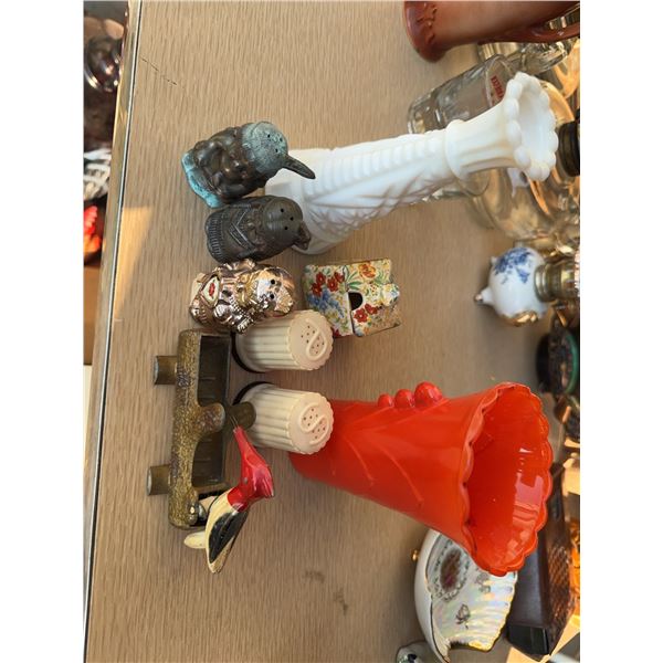 Salt and Pepper Shakers and Art Glass Pieces