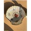 Image 1 : Porcelain Shell Dish and Woman Figurine With Gold Accents