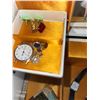 Image 5 : Jewellery Box With Watches, Earrings, Brooches, Tobacco Tin