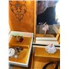 Image 6 : Jewellery Box With Watches, Earrings, Brooches, Tobacco Tin