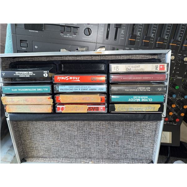 12 Cassette Tapes in Carrying Case