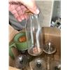 Image 3 : Glass Milk Bottles With Vintage Cream Caps, Ice Cream Glasses, And Pitcher