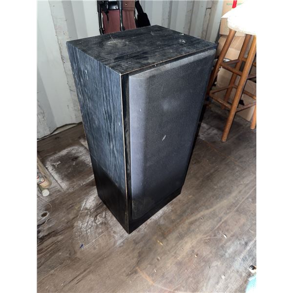Tall Rectangular Black Floor Speaker Cabinet