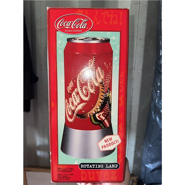 Coca-Cola Rotating Lamp, Soda Can Design, With Original Box