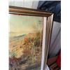 Image 2 : Framed Print of Elk in Mountain Landscape Scene