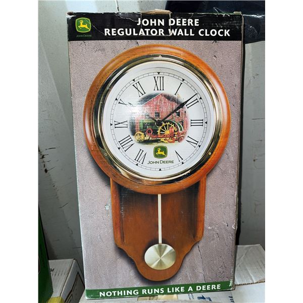 John Deere Regulator Wall Clock in Original Box