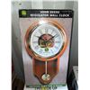 Image 1 : John Deere Regulator Wall Clock with Tractor Image, Boxed