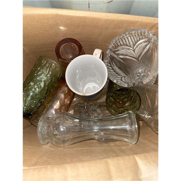 Glassware Lot with A&W Root Beer Mug and Vases