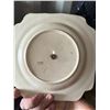 Image 3 : English Porcelain Square Cake Plate with Handle and Courting Couple Scene