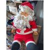 Image 1 : Large Plush Santa Claus Doll with Curly White Beard and Red Outfit