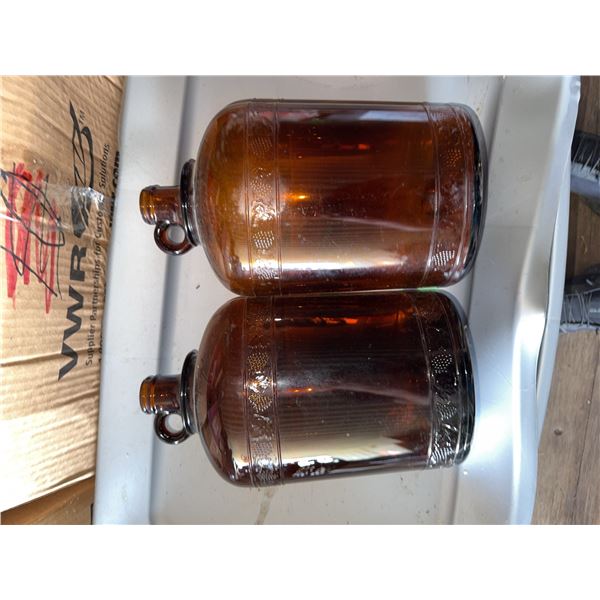 Amber Glass Carboys with Handles